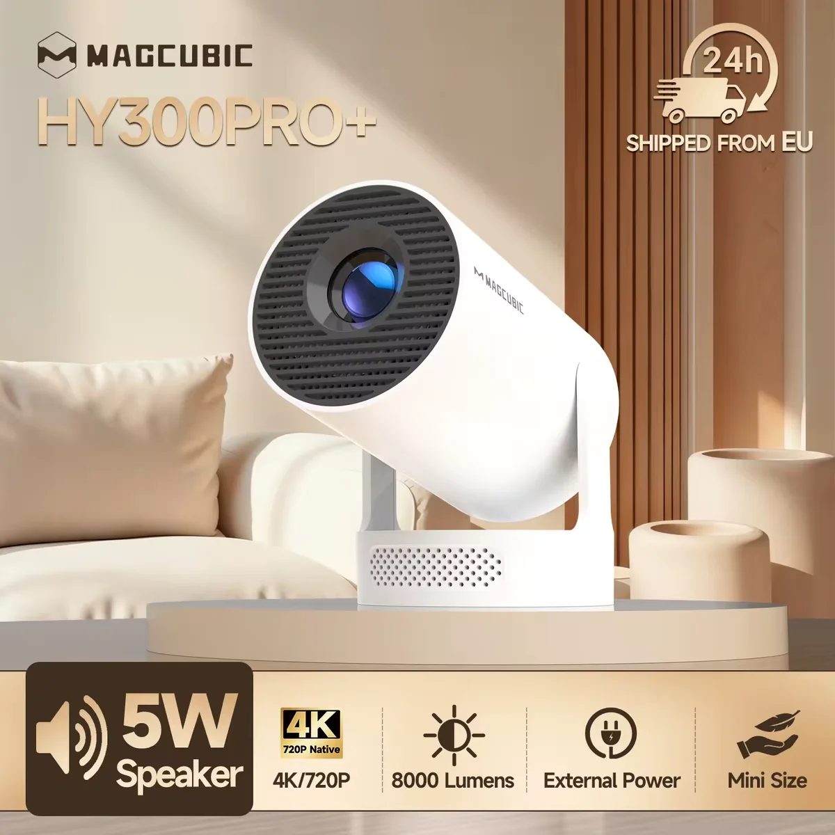 Projektor Magcubic HY300 Pro+ 4K Android 11 Dual WiFi6 290ANSI
