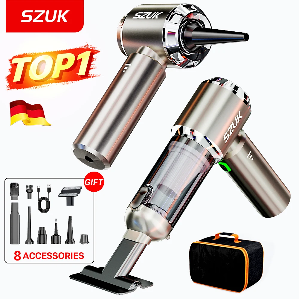 SZUK New Mini Car Vacuum Cleaner – bezprzewodowy odkurzacz samochodowy